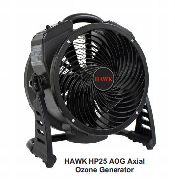 EA HAWK HP25 AOG AXIAL OZONE
GENERATOR FAN 1450 CFM .25HP
DC MOTOR VARIABLE SPEED