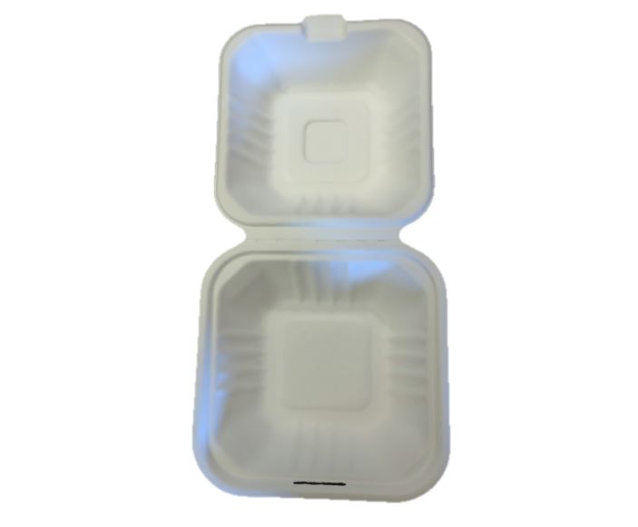 CS 500 BCR-3 6 X 6 X 3 
CLAMSHELL FOOD CONTAINER 
BIODEGRADABLE SUGARCANE